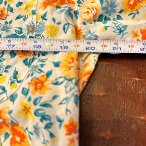 Vintage Pearl River Clothing Co  Womens L Floral Blouse Top Orange C13 - Picture 4 of 9